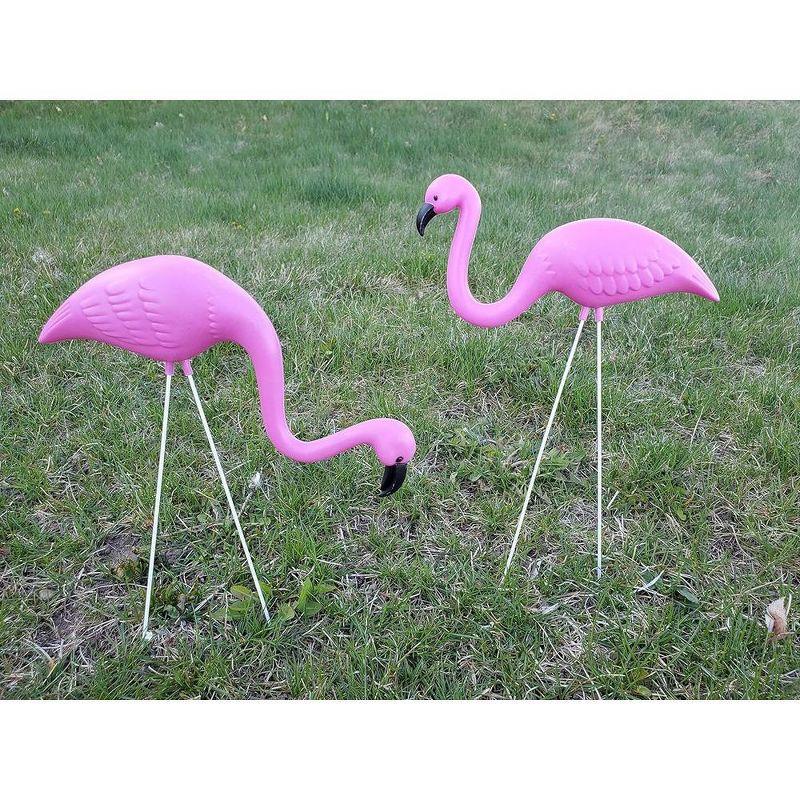 Fun Express Plastic Mini Pink Flamingo Yard Ornaments