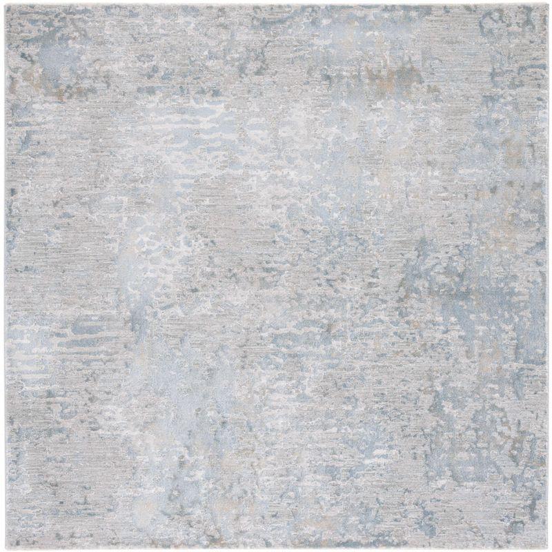 Valencia VAL560 Power Loomed Area Rug - Light Grey/Blue - 6'4"x6'4"Square - Safavieh.