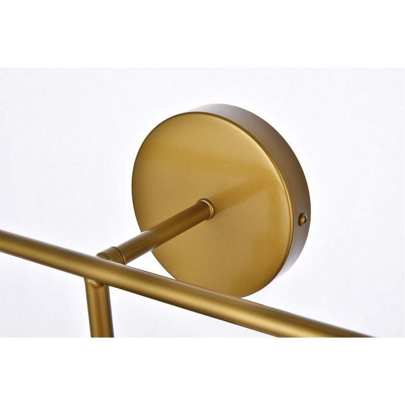 Elegant Lighting Hanson 3 lights bath sconce in brass with frosted shade