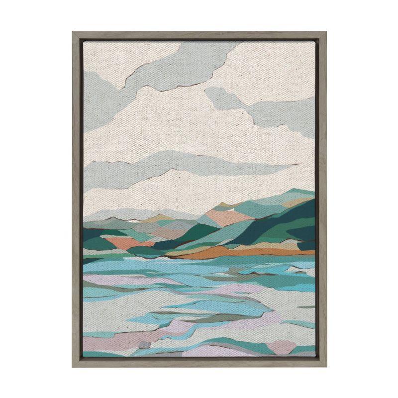 18" x 24" Sylvie Dal Lake Framed Canvas by Nikita Jariwala - Kate & Laurel All Things Decor