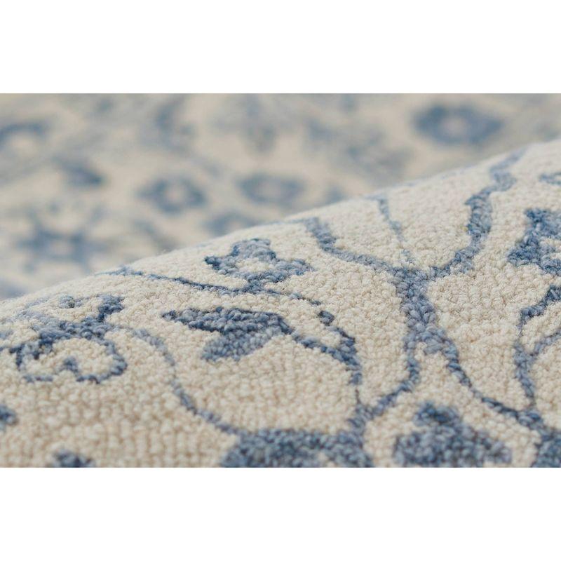 Momeni 2'x3' Leiden Ikat Otis Handtufted Accent Rug Ivory: Wool, Medium Pile, Classic Pattern, Indoor Use