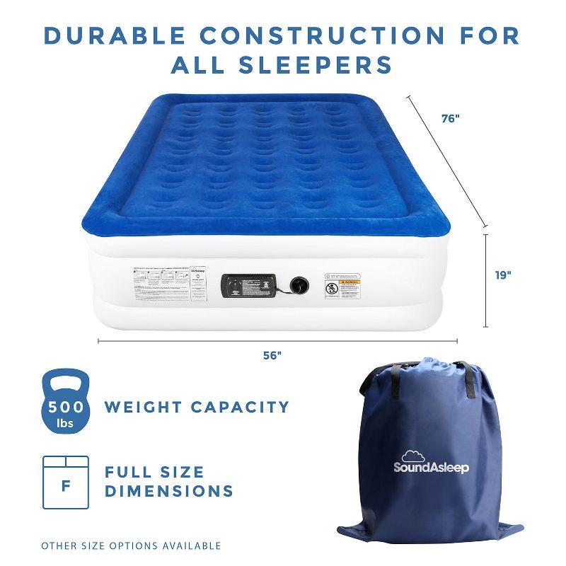 SoundAsleep Dream Series Air Mattress with ComfortCoil Technology & Internal High Capacity Pump -  Twin - Blue