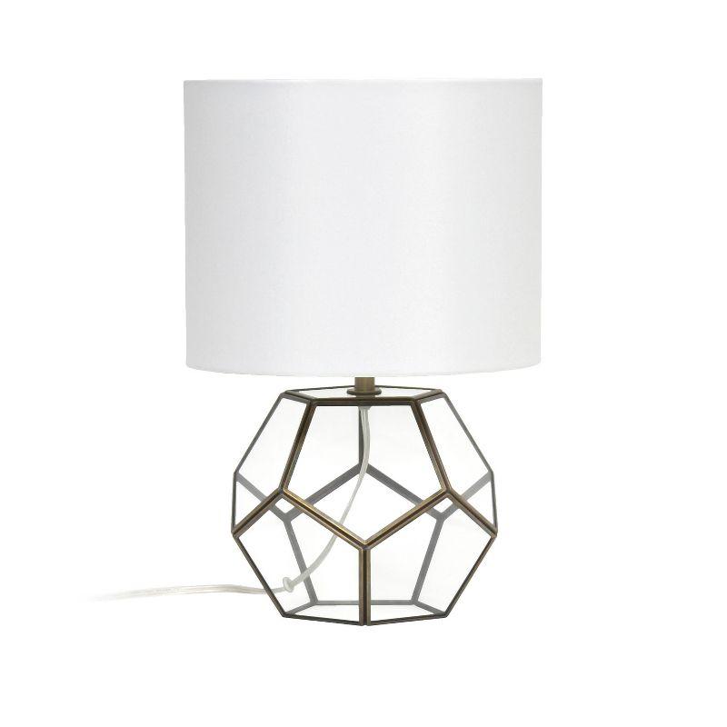 Glass and Brass Sphere Table Lamp - Elegant Designs: Bedside, No Assembly Required, UL Listed