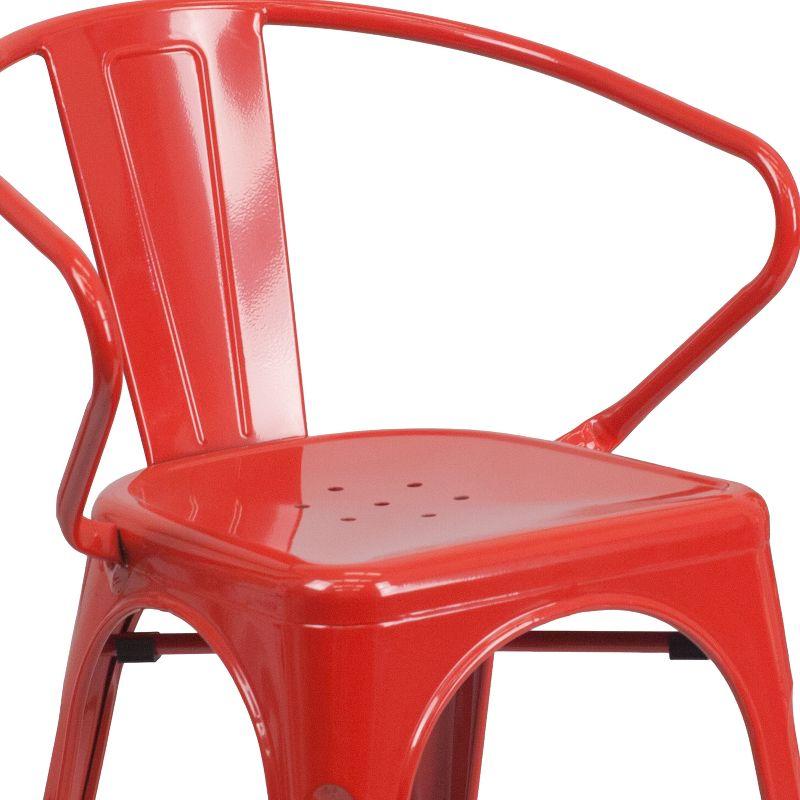 Flash Furniture Hucheson Metal Indoor-Outdoor Chair with Arms