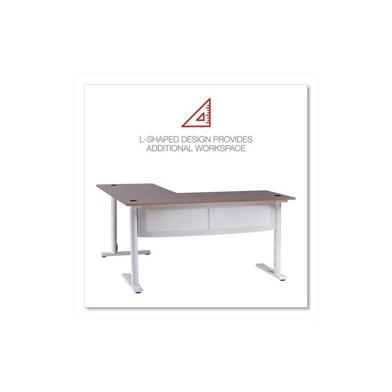 L-Shaped Metal Base Writing Desk