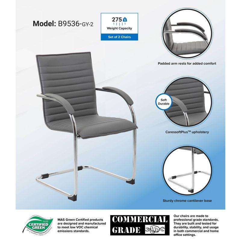 Set of 2 Vinyl Side Chair - Boss Office Products