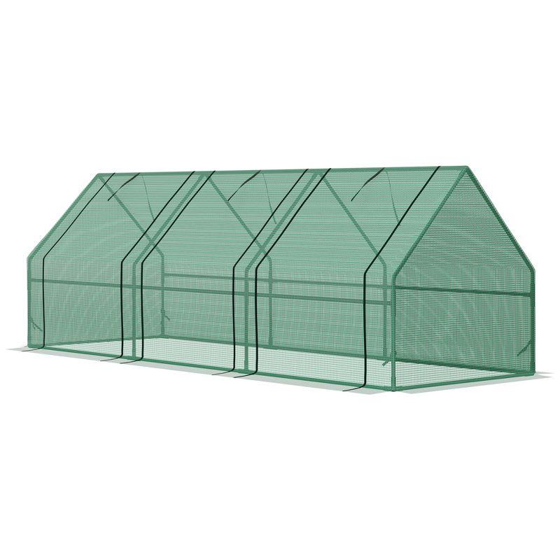 Portable Greenhouse with PE Cover and Steel Frame