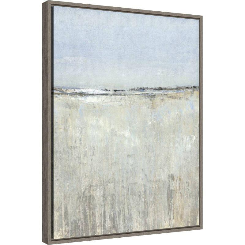 24" x 18" Greywash Framed Abstract Nautical Canvas Print