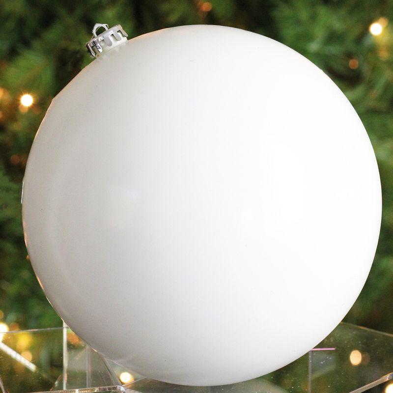 Northlight 10" Shatterproof Shiny Christmas Ball Ornament - White