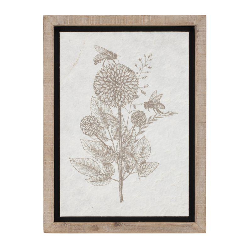 Melrose Framed Floral Insect Print (Set of 3)