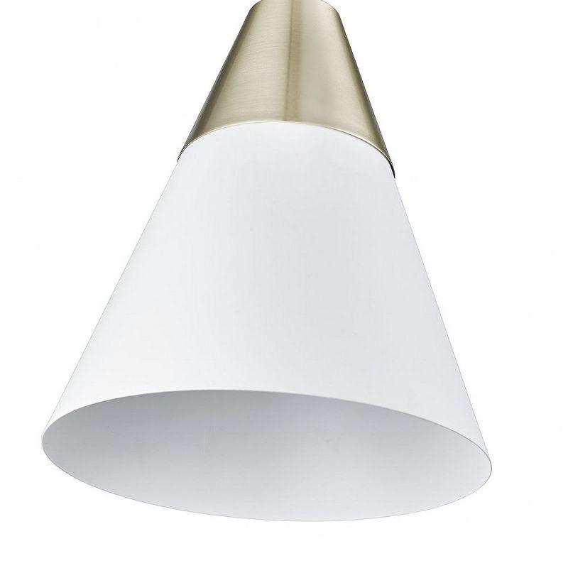 Matte White and Modern Gold Glass Pendant Light