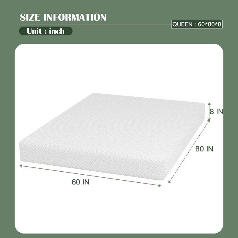 Queen 8-Inch Gel Memory Foam Mattress with Adjustable Base