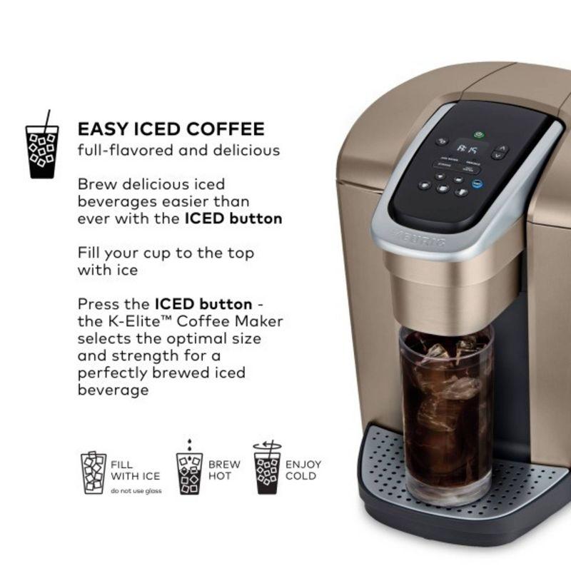 Keurig K-Elite Single-Serve K-Cup Pod Coffee Maker with Iced Coffee Setting and Strength Control