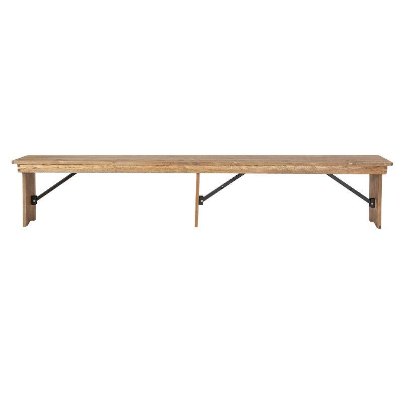 Rustic Solid Pine 8-Foot Folding Farm Bench