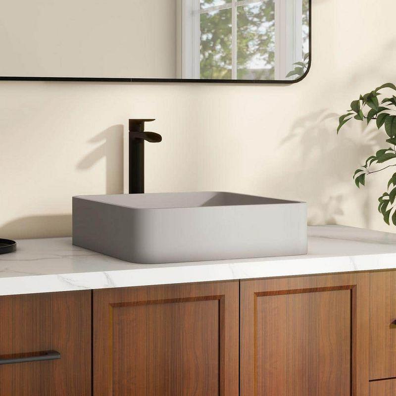 CASAINC CASAINC Maple 15.35'' Concrete Square Bathroom Sink CA-VS1020-TC
