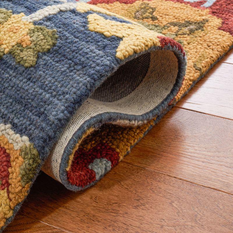 Blossom BLM401 Hand Tufted Area Rug - Navy/Multi - 4'x4' - Safavieh.