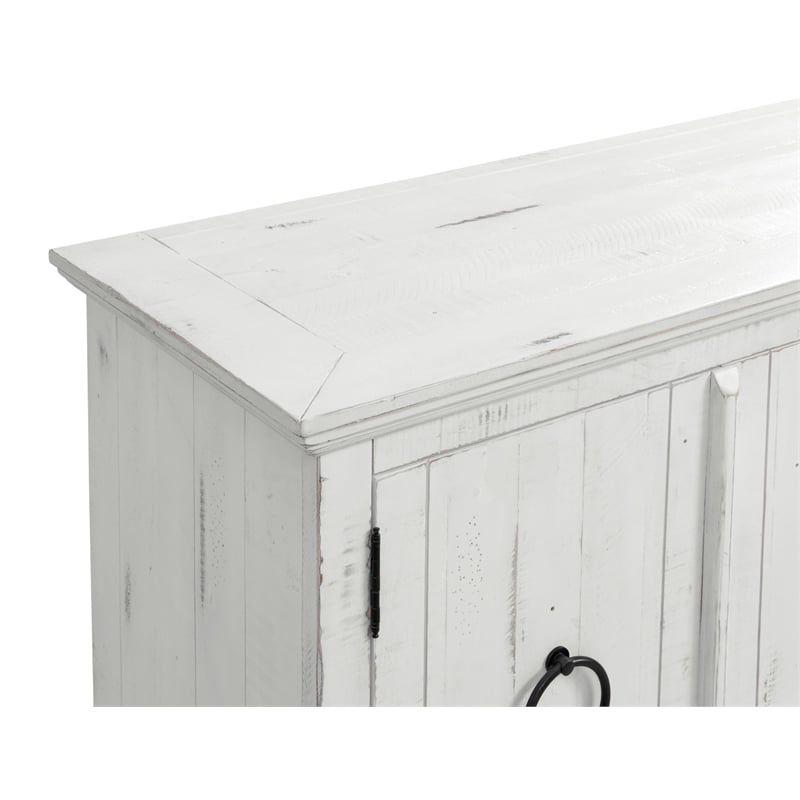 Martin Svensson Home Garden District Rustic White Solid Wood 65" TV Stand