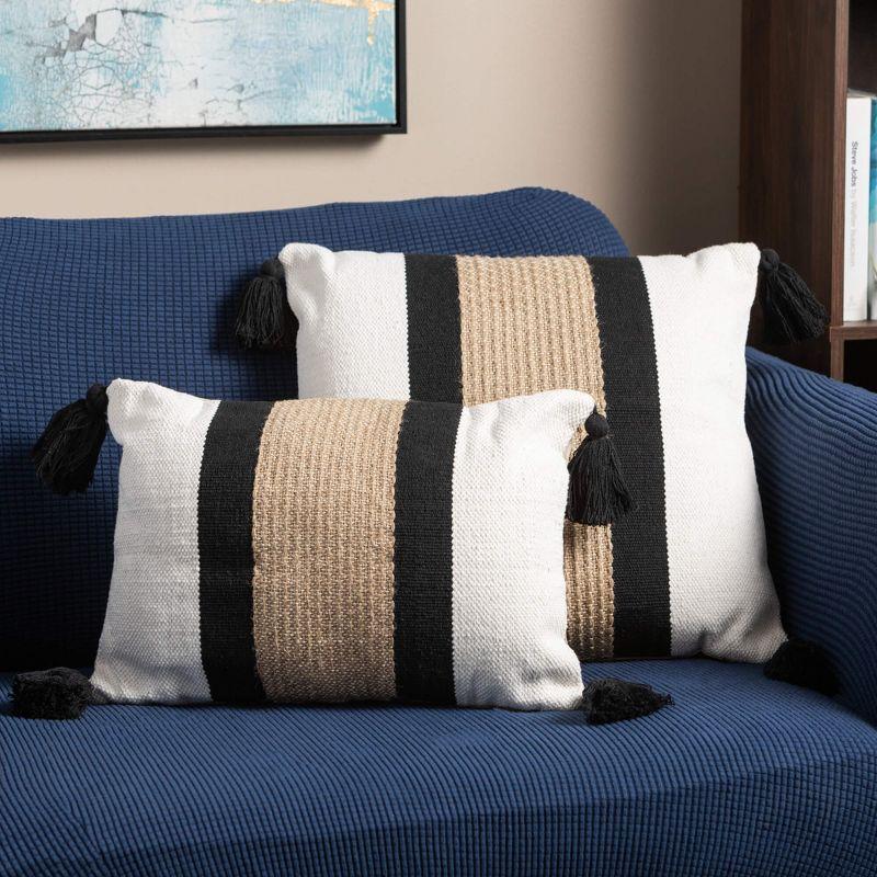 Clover Lane Tassels Cotton Throw Pillow