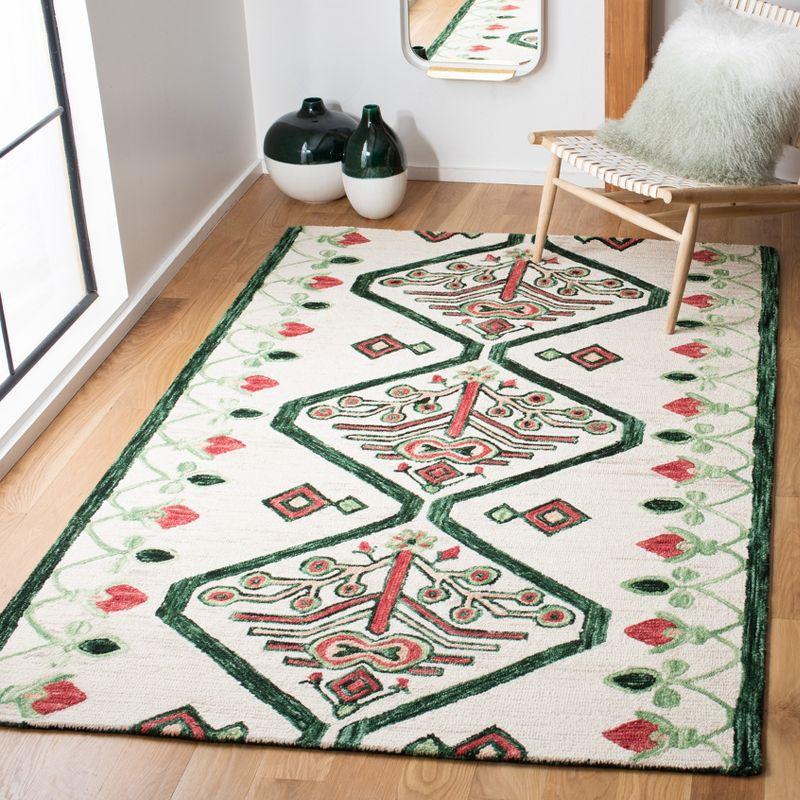 Aspen APN703 Hand Tufted Area Rug - Ivory/Green - 4'x6' - Safavieh.