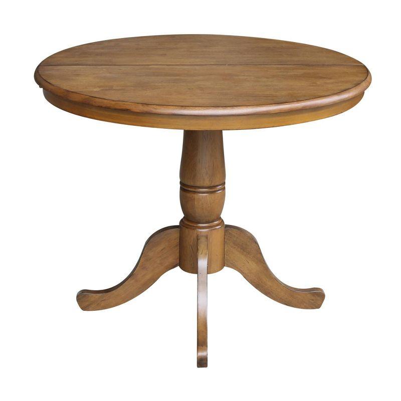 36" Round Dining Table with 12" Leaf - International Concepts