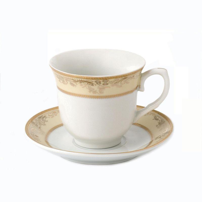 Lorren Home Trends 4 Piece Teacup & Saucer Set