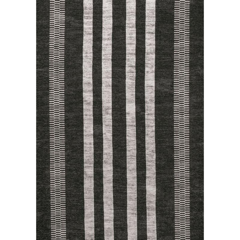 Vichy Geometric Striped Machine-Washable Indoor Area Rug - JONATHAN Y