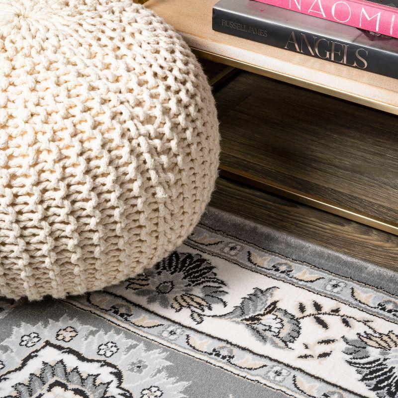 5'x 8' Cherie French Cottage Area Rug, Gray/Cream - JONATHAN Y