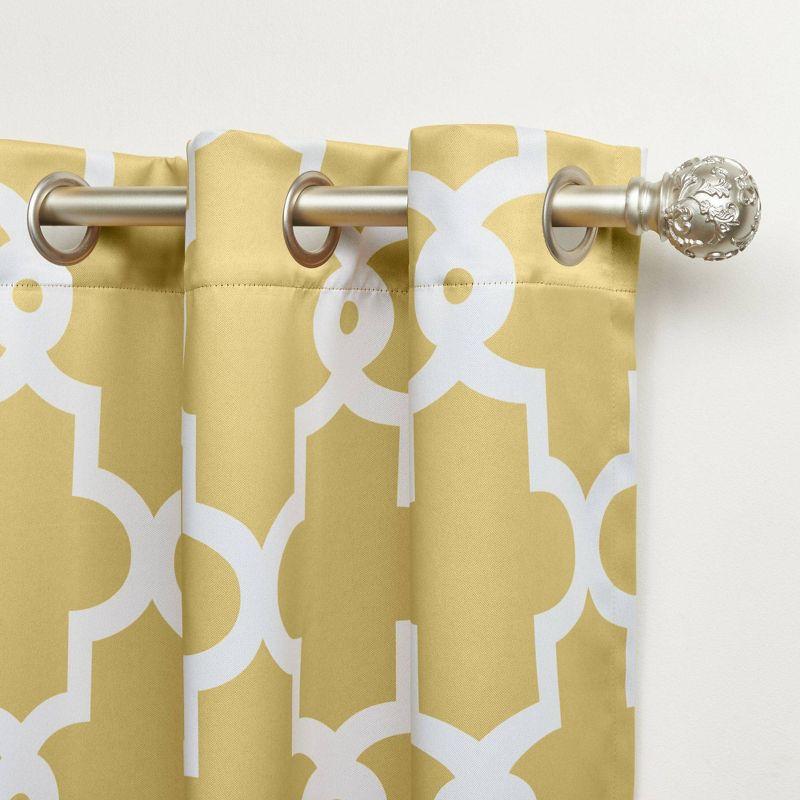 108"x84" Yellow Polyester Room Darkening Grommet Curtain Panel