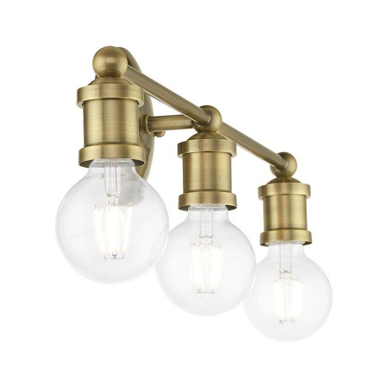 Livex Lighting Lansdale 3 - Light Vanity in  Antique Brass