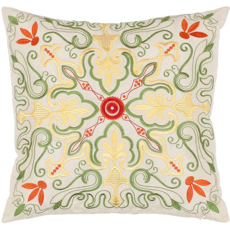 Dean Embroidered Reversible Throw Pillow