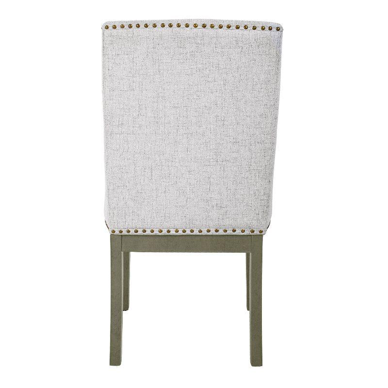 HomePop Upholstered Side Chair Neutral: Polyester Armless Accent Chair, Swoop Back Design, Plywood Frame