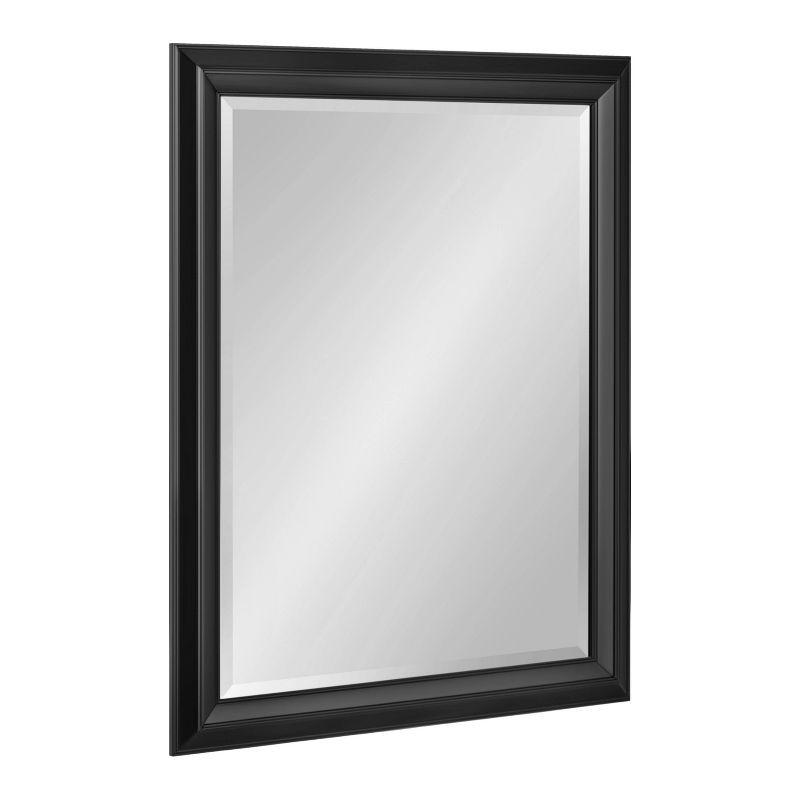 Black Rectangular Wood Vanity Wall Mirror 22"x28"