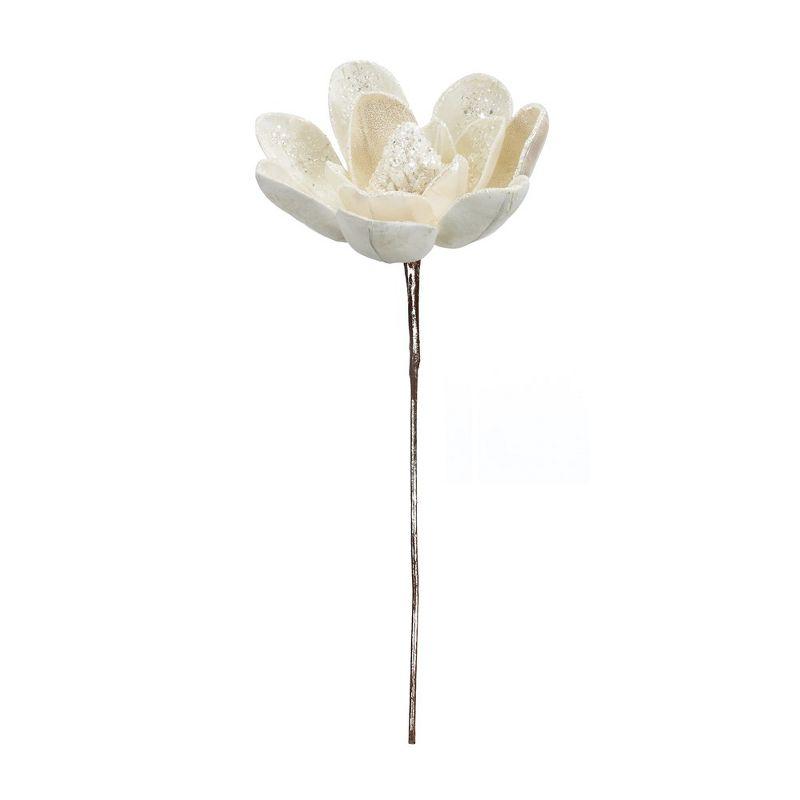 20.5" White Velvet Magnolia Stem Set of 6