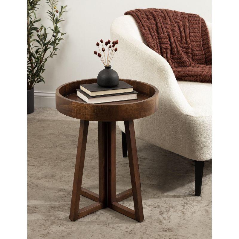 Kate and Laurel Avery Round Wood Side Table