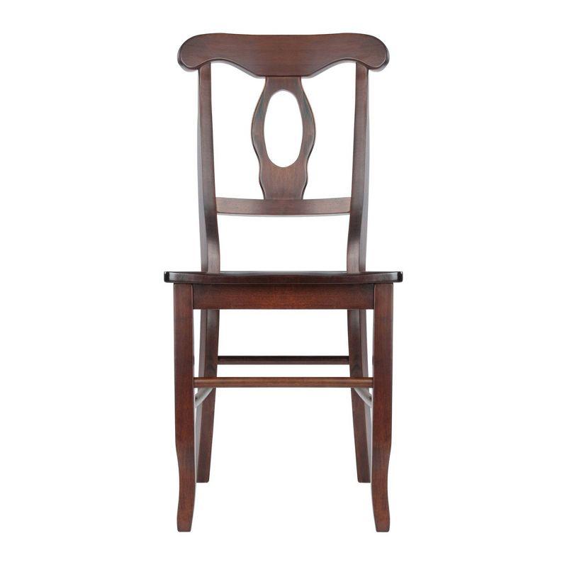 Set of 2 Renaissance Key Hole Back Chairs Walnut - Winsome: Hardwood, High Back, Non-Upholstered