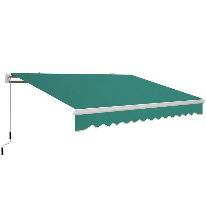 Outsunny 156'' W x 3'' D Retractable Patio Awning