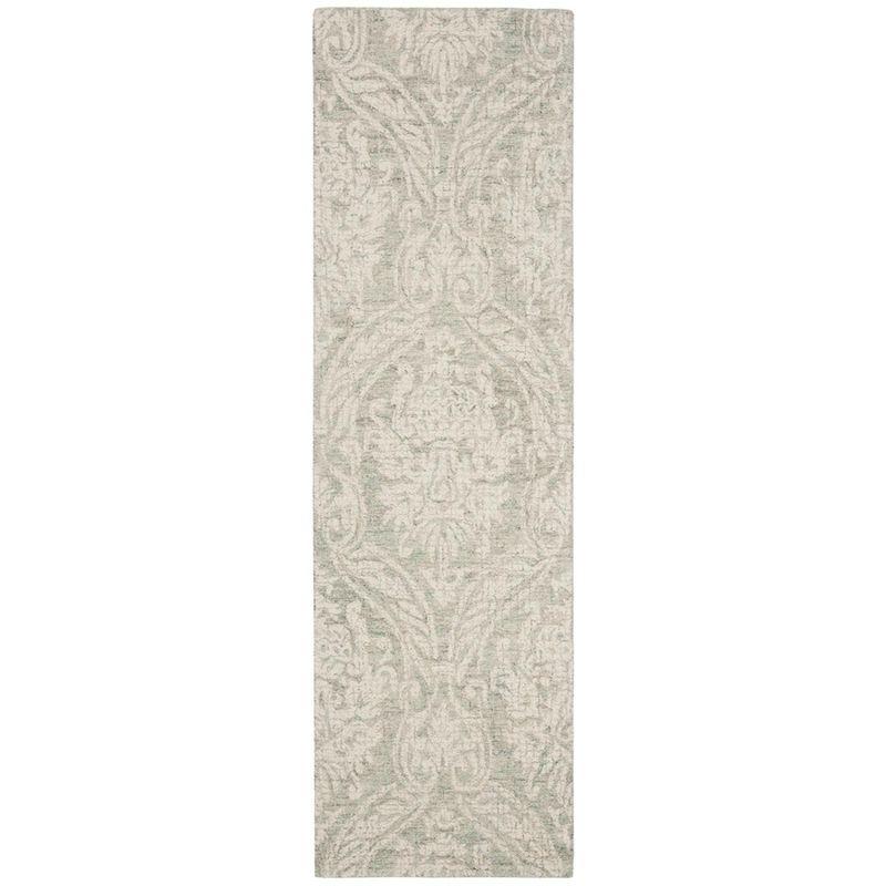 Abstract ABT204 Handmade Indoor Accent Rug - Grey/Ivory - 2'x3' - Safavieh