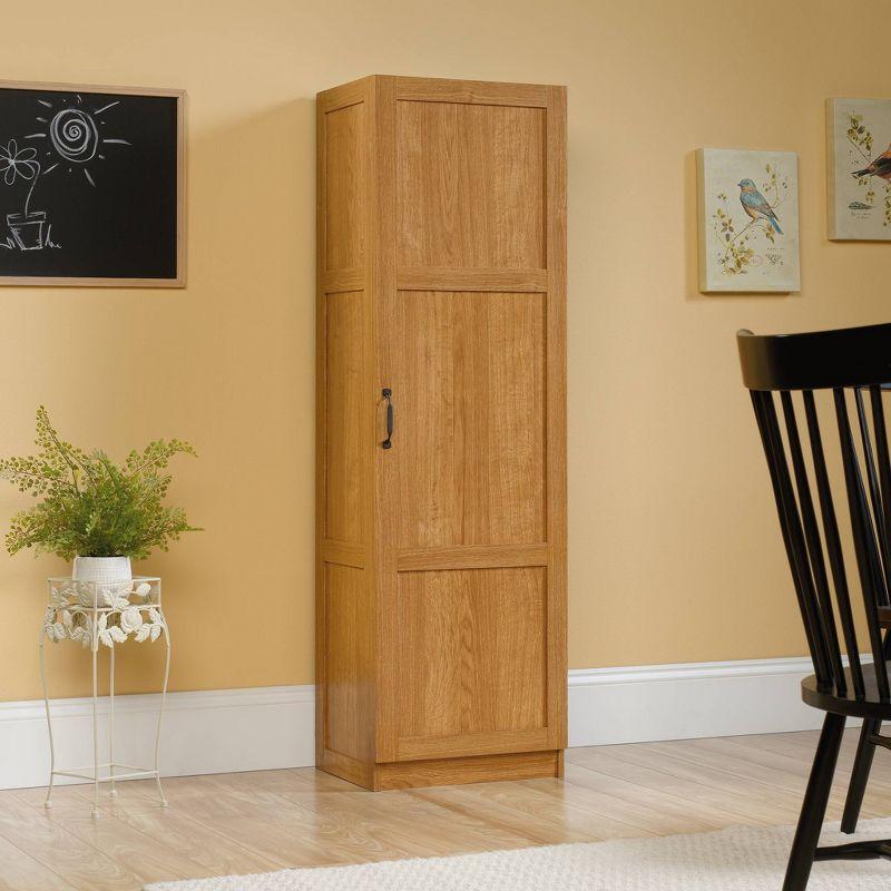 Pantry Storage Cabinet Highland Oak - Sauder: Traditional Style, 3 Adjustable Shelves, Particle Board Construction