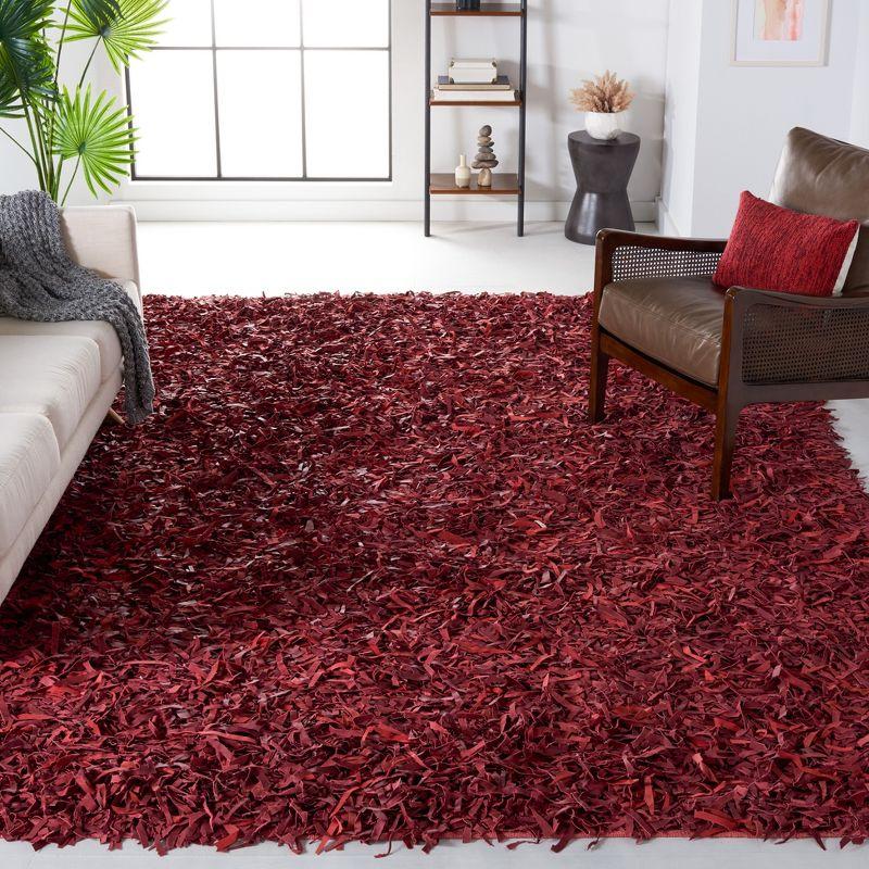 Schaefer Flatweave Leather Solid Color Rug