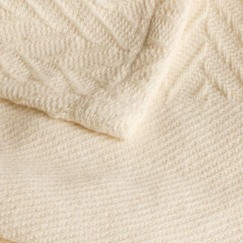 Bed Blanket | Soft 100% Cotton | Herringbone Design | All-Season Thermal Layering by California Design Den