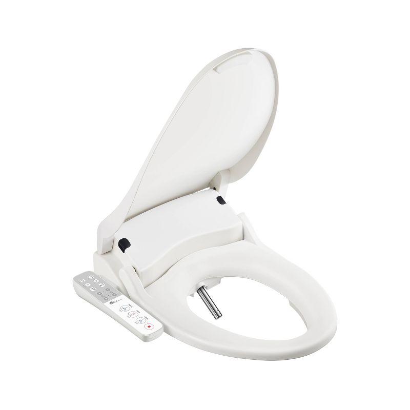 Slim White Heated Bidet Toilet Seat with Night Light