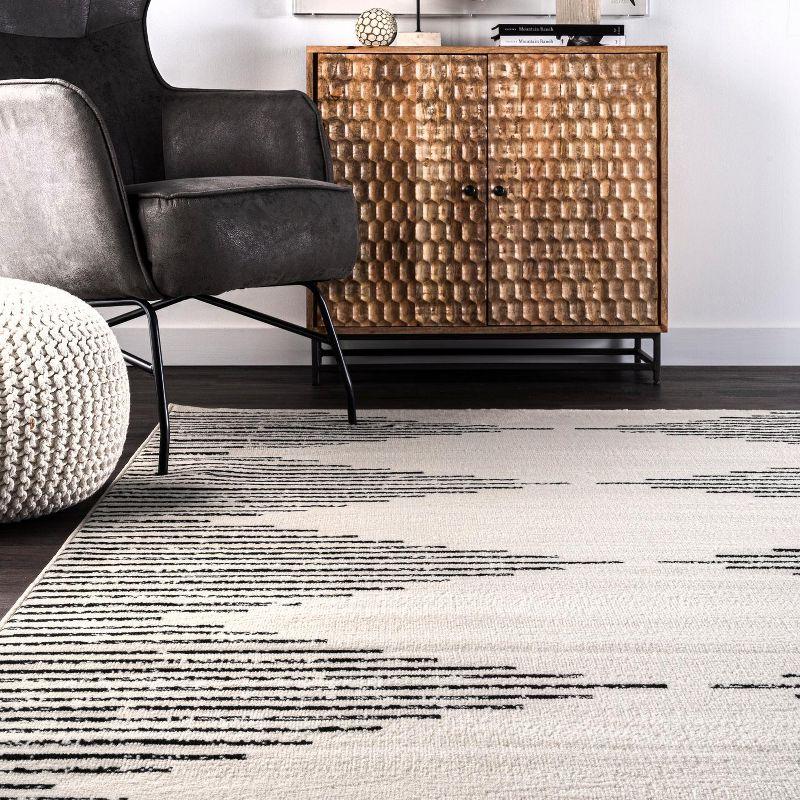 Reversible Gray Synthetic 4' x 6' Rectangular Area Rug