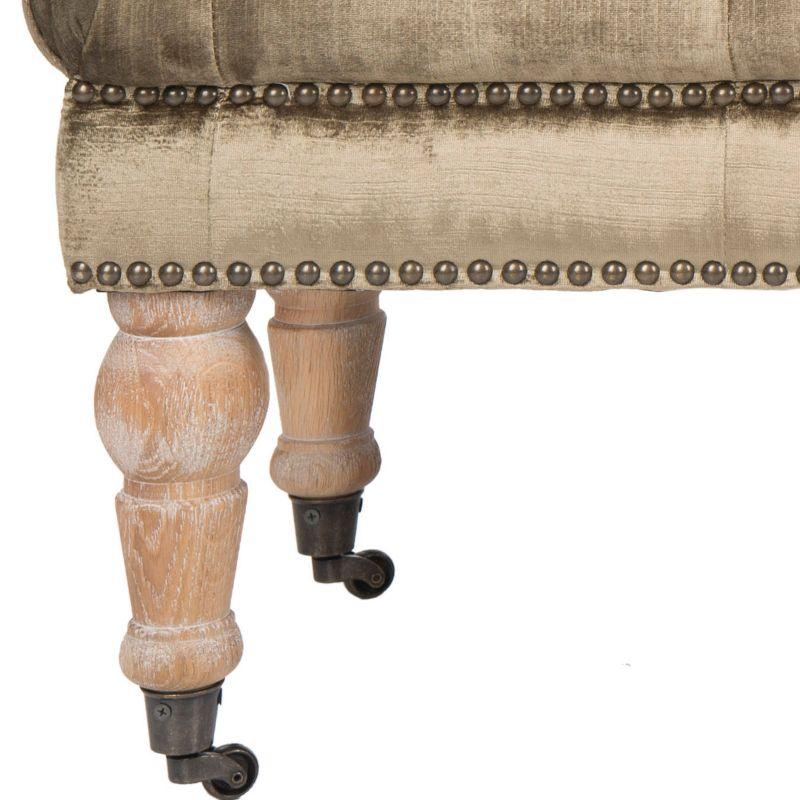 Barney Tufted Bench with Brass Nail Heads  - Safavieh