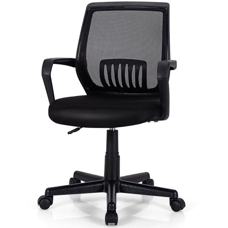 Costway Height Adjustable Mid-Back Mesh Chair  Executive Chair w/ Lumbar Support