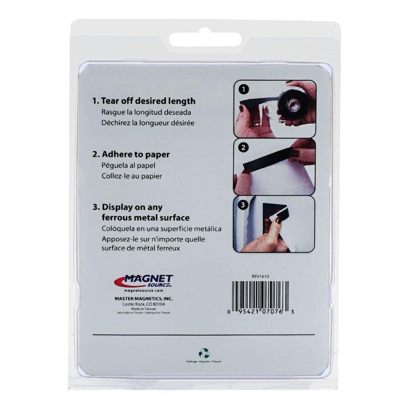 Magnet Source .75 in. W X 312 in. L Mounting Tape Black