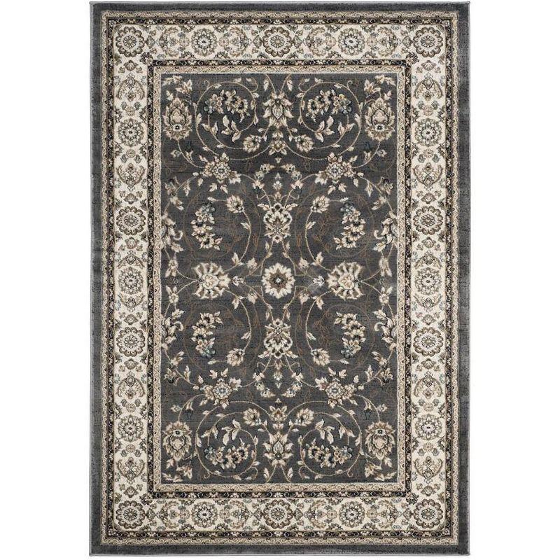 Lyndhurst LNH340 Power Loomed Area Rug - Grey/Cream - 5'3"x7'6" - Safavieh