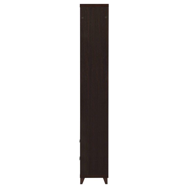 Cappuccino 76" Tall 2-Drawer Media Tower