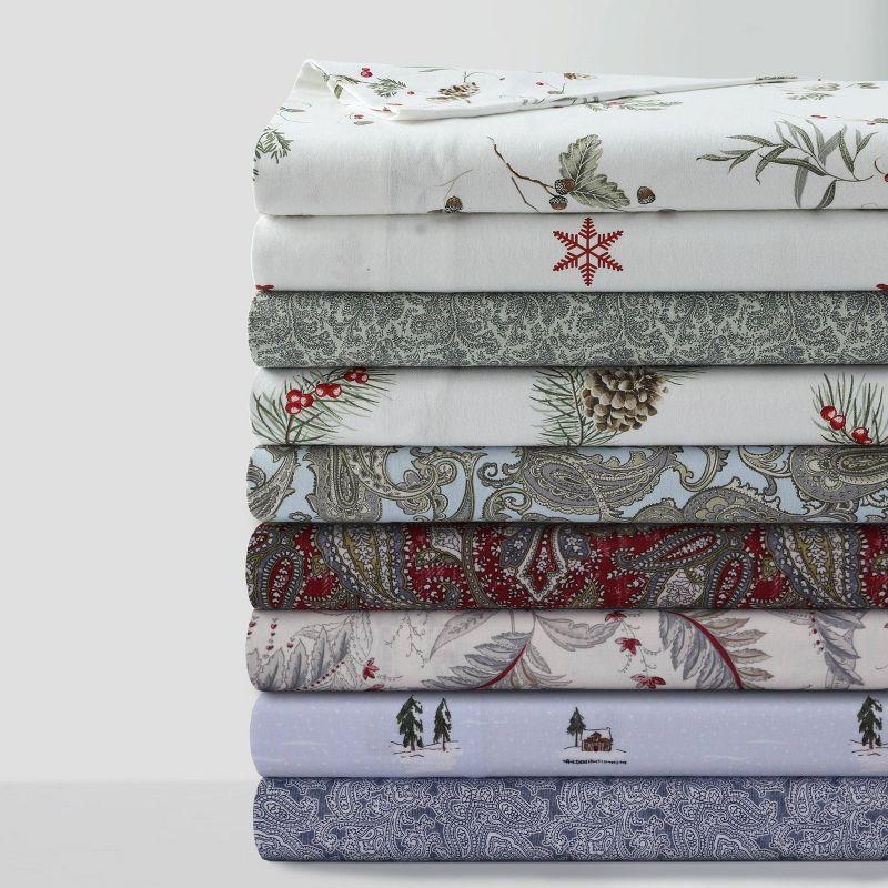 Tribeca Living Flannel Paisley Sheet Set