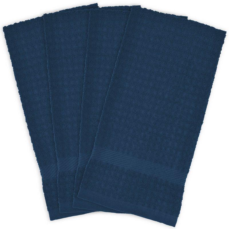 4pk Blue Kitchen Towels Blue - Design Imports