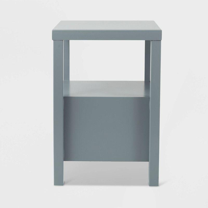 Easton Modern Gray Acacia Wood 2-Drawer Nightstand